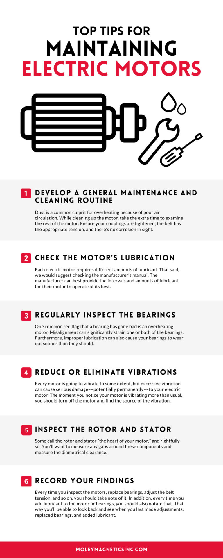 Top Tips For Maintaining Electric Motors - Moley Magnetics